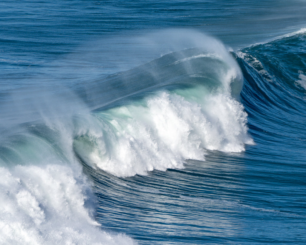 close up of bright blue ocean wave