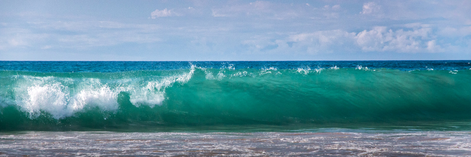Panorama of Hawaiian ocean wave