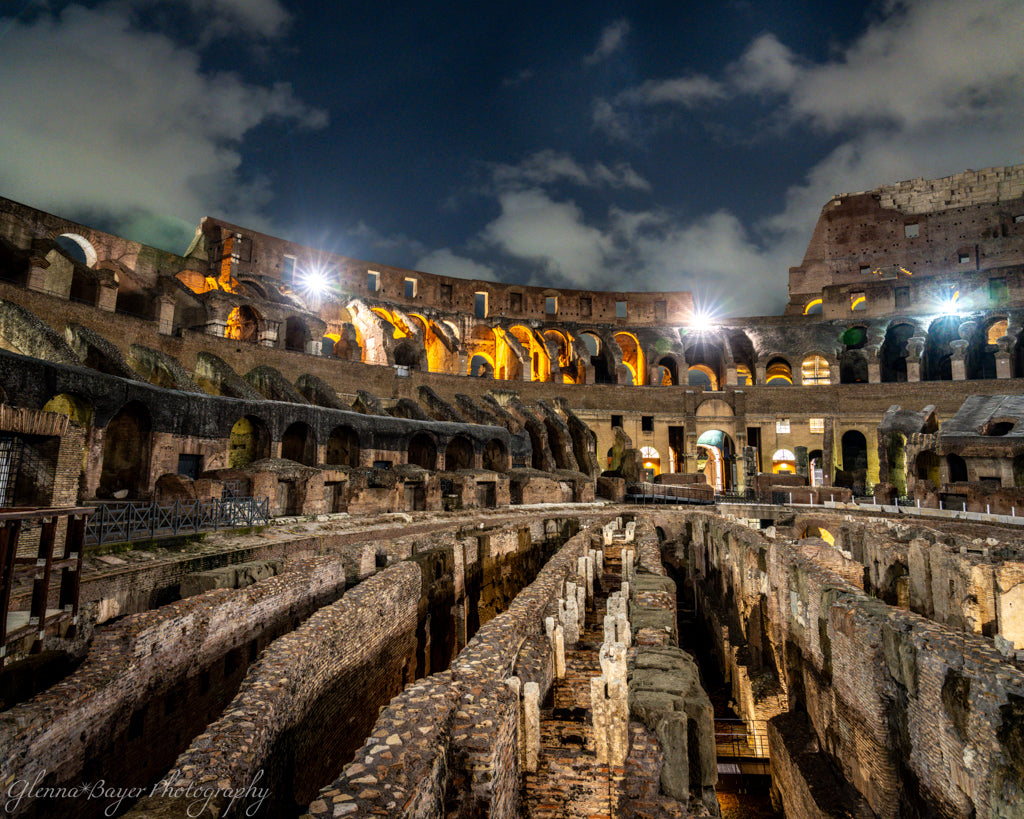 The underground Colosseum at night