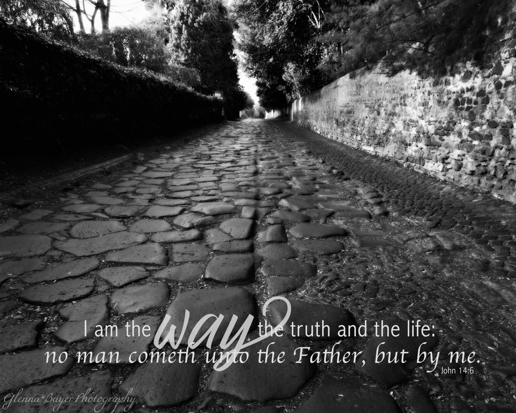 Cobble stone path of the Appian way in Rome