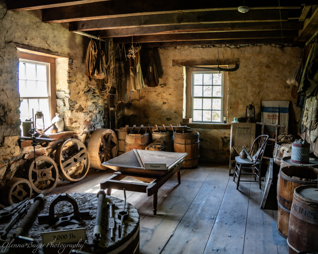 storage room of antique mill
