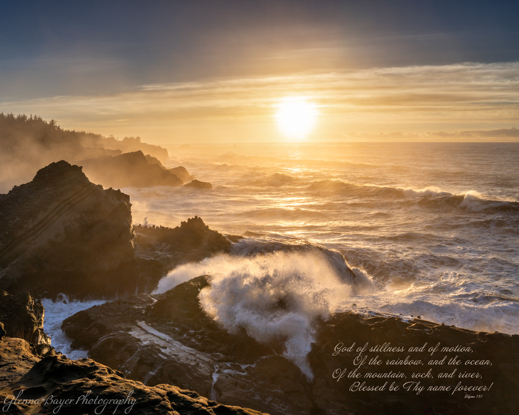 ocean waves crashing into rocky coastline