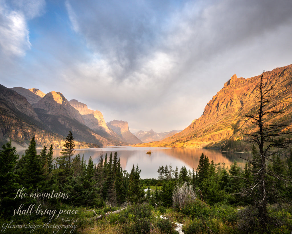 Sunrise at Goose Island, Glacier