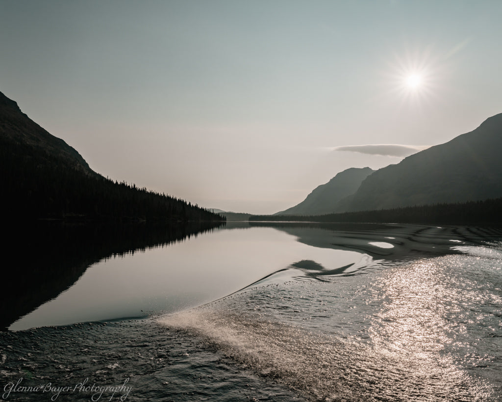 Reflection on lake with ripples