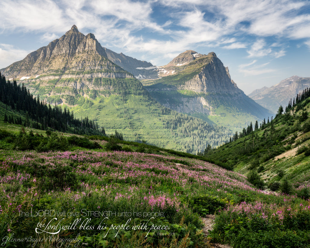 landscape of glacier mountains