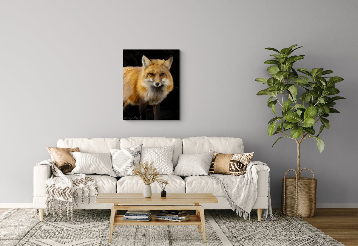  print displayed on wall in living room