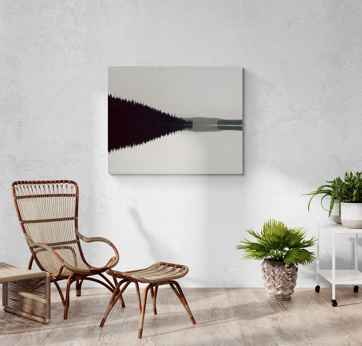 print displayed on wall