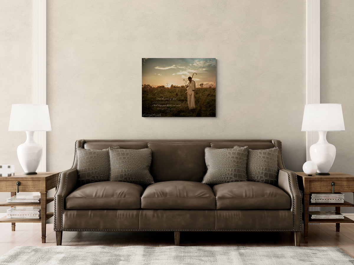 Print displayed on wall