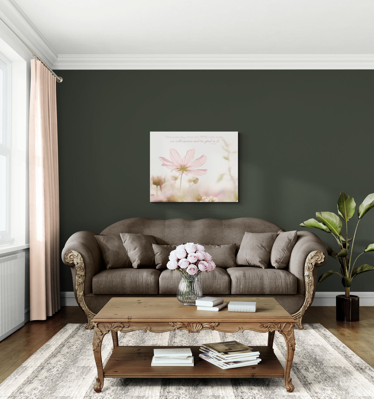 Print displayed on wall