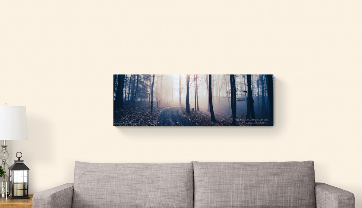 Print displayed on wall in living room