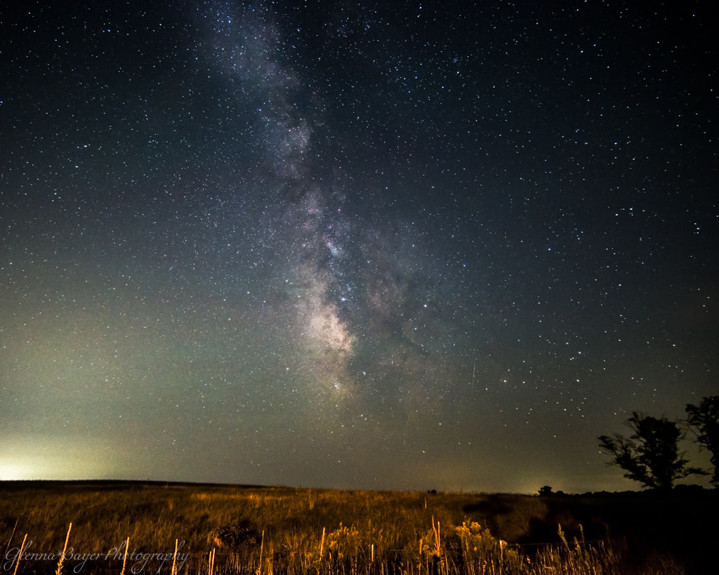 Milky Way over the Kansas landscape