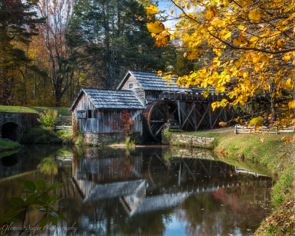 Mabry Mill in Autumn in Meadows of Dan, Virginia