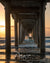 Wooden pier in ocean during sunset in San Diego Pier with scripture verse