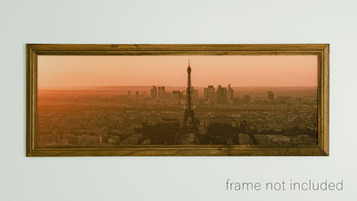 framed print of Paris Panorama during orange sunset