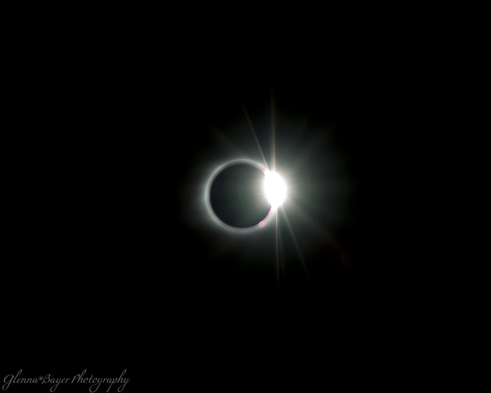 The diamond ring phase of a solar eclipse