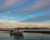 Boat in bay during sunrise in San Francisco, California