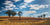 Australian landscape of windmill and red fields