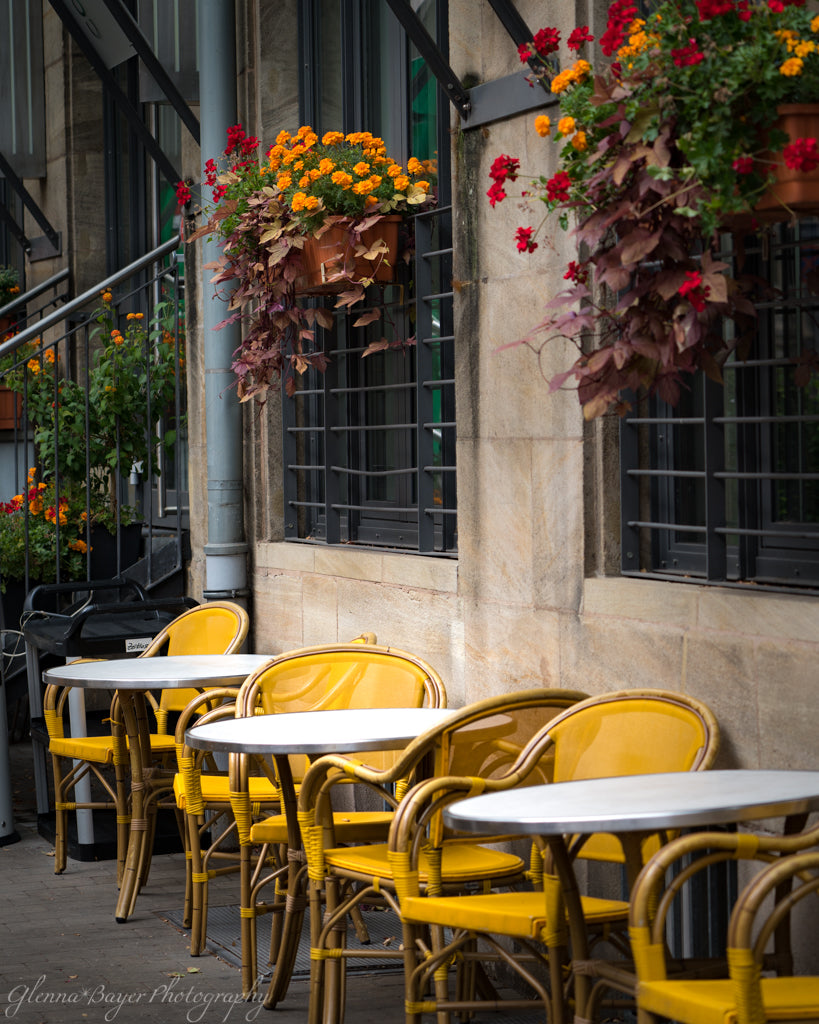 Yellow Chairs on a Germany Street